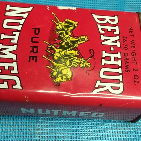 Vintage Ben-Hur Pure Nutmeg Spice Tin - Picture 7 of 7